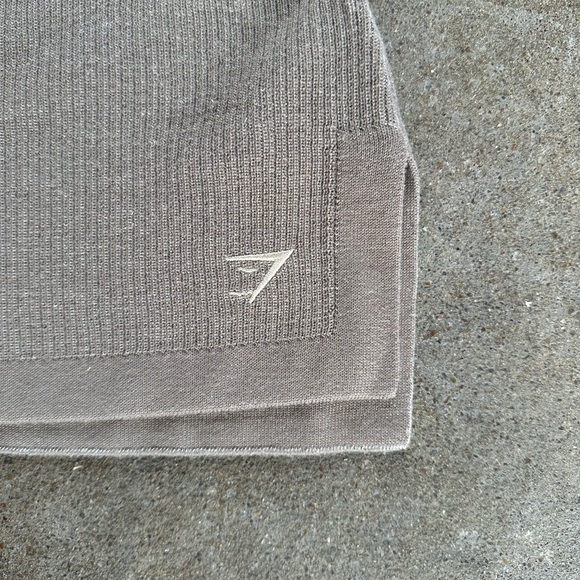 EUC gymshark pause knitwear long sleeve top cement brown/pebble grey size xl - Picture 10 of 14